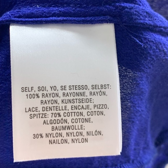 Anthropologie Meadow Rue Blue Salina Lace Long Sleeve Blouse - Picture 6 of 12